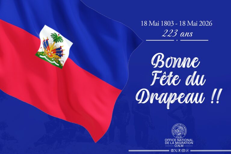 FÊTE DU DRAPEAU: l&rsquo;ONM célèbre les couleurs de la Nation haïtienne